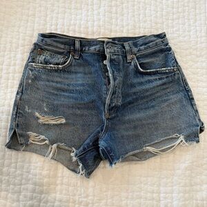 Agolde Dee Distressed Denim Shorts
